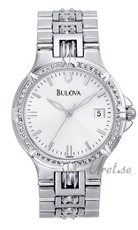 Bulova Diamonds Herr Biały/Stal Ø35 mm 96E00