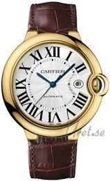 Cartier Ballon Blue Srebrny/Skóra Ø42 mm W6900551