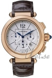 Cartier Pasha Srebrny/Skóra Ø42 mm W3019951
