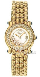 Chopard Happy Sport Biały/18 karatowe żółte złoto 27/6151-23
