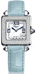 Chopard Happy Sport Biały/Skóra 27x27 mm 27/8361-2003
