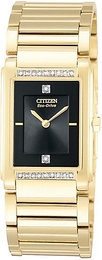 Citizen Eco Drive 180 Czarny/Stal w odcieniu złota Ø23 mm BL6022-52E