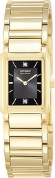 Citizen Eco Drive 180 Czarny/Stal w odcieniu złota Ø18 mm EW9252-55F