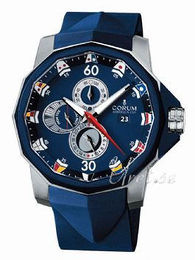 Corum Admirals Cup Niebieski/Guma Ø48 mm 277.933.06.0373AB12