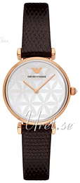 Emporio Armani Dress Biały/Skóra Ø32 mm AR1990