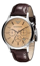 Emporio Armani Classic Srebrny/Skóra Ø43 mm AR2433