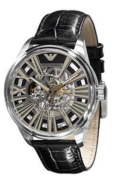 Emporio Armani Meccanico Szkieletowa tarczy/Skóra Ø45 mm AR4629