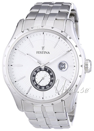 Festina Dress Biały/Stal Ø45 mm F16679-1