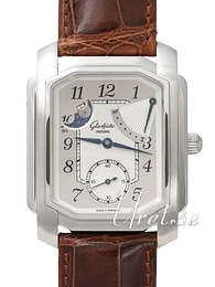 Glashütte Original Karree Srebrny/Skóra 37x35 mm 42-03-01-01-04