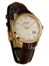 Glashütte Original Senator Panoramadatum Srebrny/Skóra Ø40.1 mm 100-03-11-01-04