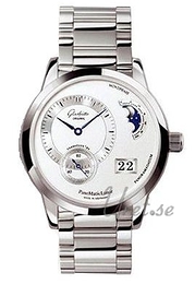 Glashütte Original Pano PanoMaticLunar Srebrny/Stal Ø39.4 mm 90-02-02-02-24