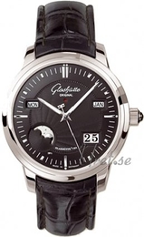 Glashütte Original Senator Czarny/Skóra Ø40 mm 100-02-05-03-04