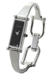 Gucci 1500 Czarny/Stal 30x12 mm YA015516
