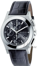 Gucci Pantheon Czarny/Skóra Ø44 mm YA115207