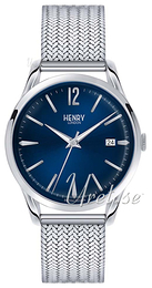 Henry London Westminster Niebieski/Stal Ø39 mm HL39-M-0029