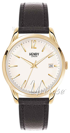 Henry London Westminster Biały/Skóra Ø39 mm HL39-S-0010