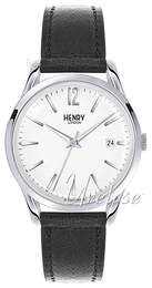 Henry London Westminster Biały/Skóra Ø39 mm HL39-S-0017