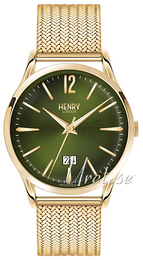 Henry London Chiswick Zielony/Stal w odcieniu złota Ø41 mm HL41-JM-0146