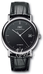 IWC Portofino Czarny/Skóra Ø38 mm IW353304