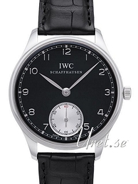IWC Portuguese Hand-Wound Czarny/Skóra Ø44 mm IW545404
