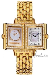 Jaeger LeCoultre Reverso Duetto Biały/18 karatowe żółte złoto 33x21 mm 2661101