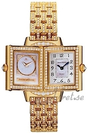 Jaeger LeCoultre Reverso Duetto Biały/18 karatowe żółte złoto 33x21 mm 2661313