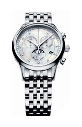 Maurice Lacroix Les Classiques Ladies Chronographe Phases De Lune Biały/Stal Ø38 mm LC1087-SS002-160