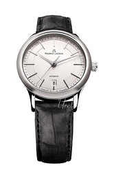 Maurice Lacroix Les Classiques Date Srebrny/Skóra Ø38 mm LC6017-SS001-130