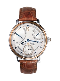Maurice Lacroix Masterpiece Calendrier Retrograde Srebrny/Skóra Ø43 mm MP7068-PS101-190