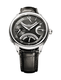 Maurice Lacroix Masterpiece Double Retrograde Czarny/Skóra Ø46 mm MP7218-SS001-310