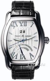 Maurice Lacroix Masterpiece Retrograde Srebrny/Skóra 41x39 mm MP6119-SS001-11E