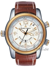 Maurice Lacroix Masterpiece Srebrny/Skóra Ø43 mm MP6388-PS101-830