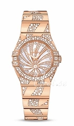 Omega Constellation Quartz 27mm Biały/18 karatowe różowe złoto Ø27 mm 123.55.27.60.55.011