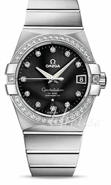 Omega Constellation Chronometer 38 mm Czarny/18 karatowe białe złoto Ø38 mm 123.55.38.21.51.001