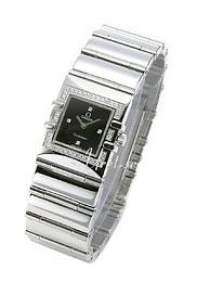 Omega Constellation Czarny/Stal 20x15 mm 1528.46.00