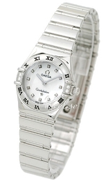 Omega Constellation Biały/Stal Ø22 mm 1566.76.00