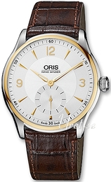 Oris Culture Artelier Hand Winding Small Second Srebrny/Skóra Ø40 mm 01 396 7580 4351-07 5 21 05
