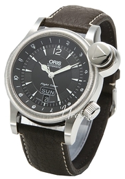 Oris Aviation Czarny/Skóra Ø42 mm 635 7568 4064 LS