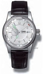 Oris Aviation Big Crown Small Second Pointer Day Srebrny/Skóra Ø44 mm 645 7629 4061 LS