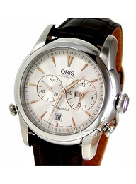Oris Classic 100 Years Of Oris Srebrny/Skóra Ø42 mm 690 1904 4051 LS