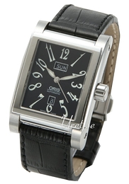 Oris Culture Miles Czarny/Skóra 44x30 mm 585 7525 4064 LS