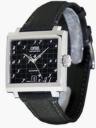 Oris Culture Czarny/Skóra 36x35 mm 733 7600 4084 LS
