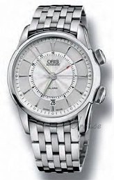 Oris Culture Artelier Alarm Srebrny/Stal Ø42 mm 01 908 7607 4091-Set MB
