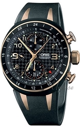 Oris Motor Sport TT3 Chronograph Second Time Zone Czarny/Guma Ø42 mm 01 677 7590 7764-Set