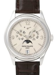 Patek Philippe Complicated Annual Calender Biały/Skóra Ø39 mm 5146G/001
