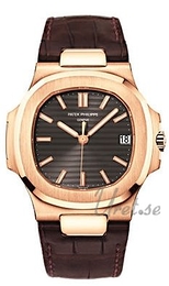 Patek Philippe Nautilus Brązowy/Skóra 38x43 mm 5711R/001