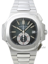 Patek Philippe Nautilus Czarny/Stal 38.5x44 mm 5980/1A/001