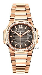 Patek Philippe Nautilus Czarny/18 karatowe różowe złoto Ø32 mm 7010/1R/010