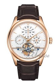 Jaeger LeCoultre Master Grande Tradition Tourbillon With Perpetual Calendar Biały/Skóra Ø42 mm 500242A