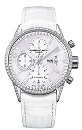 Raymond Weil Freelancer Różowy/Skóra Ø42 mm 7730-PAV-97431